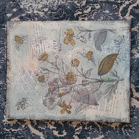 4pc Hand Made Wood Art Decor - Picture 3 of 5